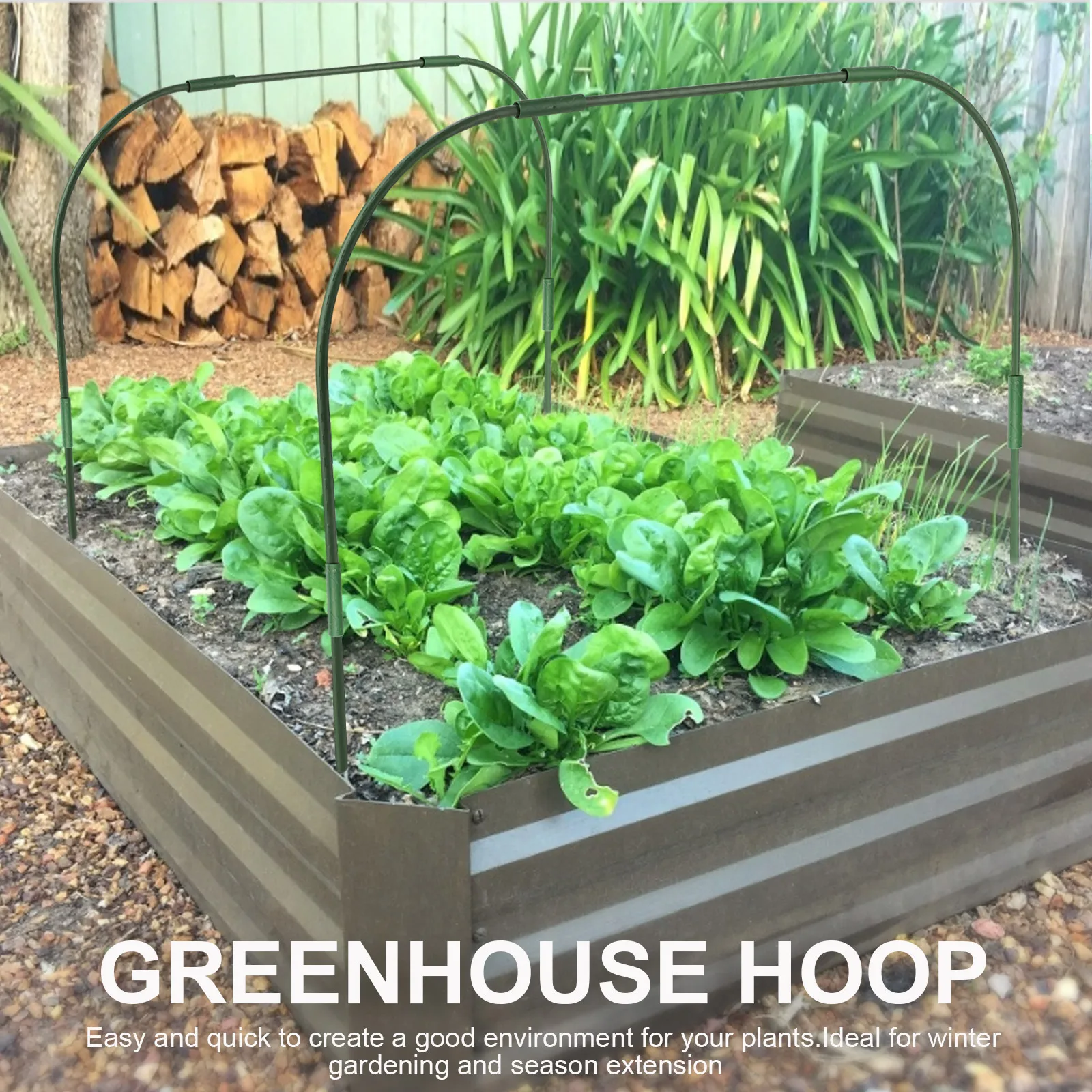 

For Plants Row Cover Greenhouse Hoop Garden Hoops 11mm Durable Portable Raised Beds Netting Sturdy Planting Support Frame