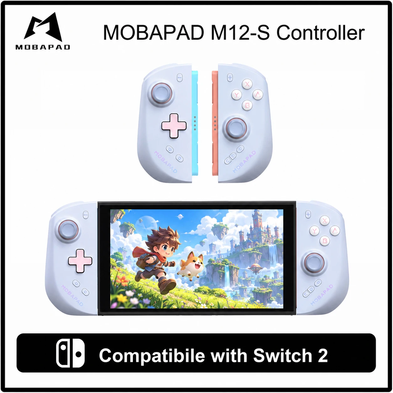 MOBAPAD M12 S Joypad Controller for Nintendo Switch 2 with TMR Joysticks, Mechanical Buttons, 9-Axis Gyro Motion Control