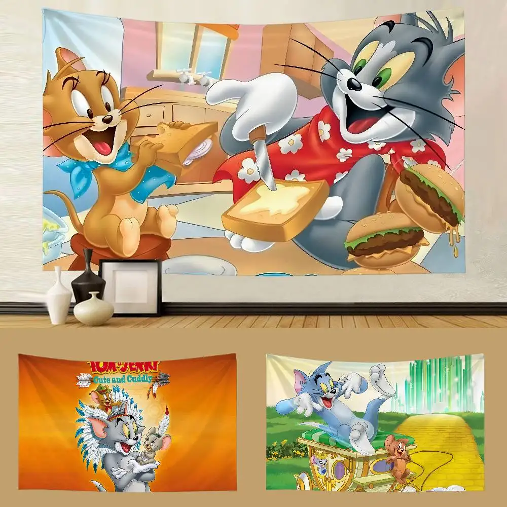 Cute T-Tom And Jerry Tapestry Customizable Tapestries Of Various Styles,wall Hangings, Celebrity Photo Printing,wall Hangings