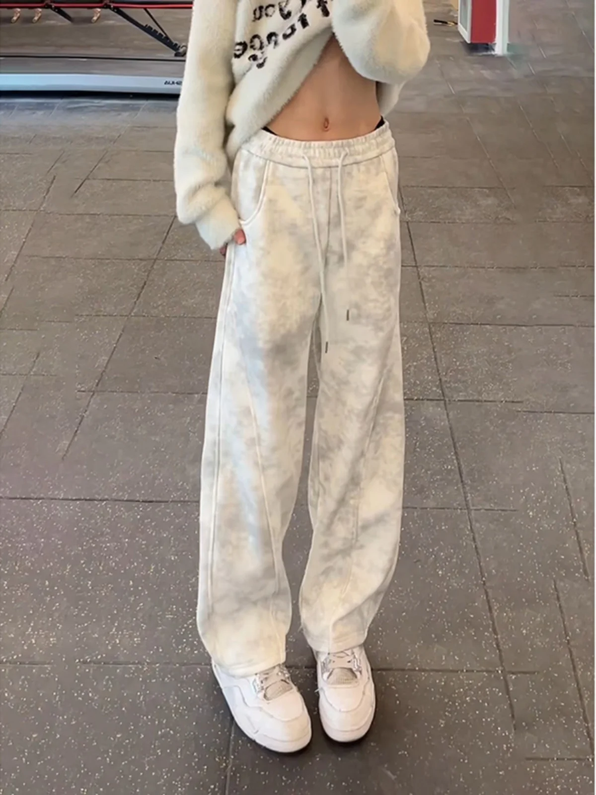 

American Vintage Tie Dye Scythe Men's Casual Long Pants Loose Fit Youthful Trendy Teenager Online Exclusive Spring Season