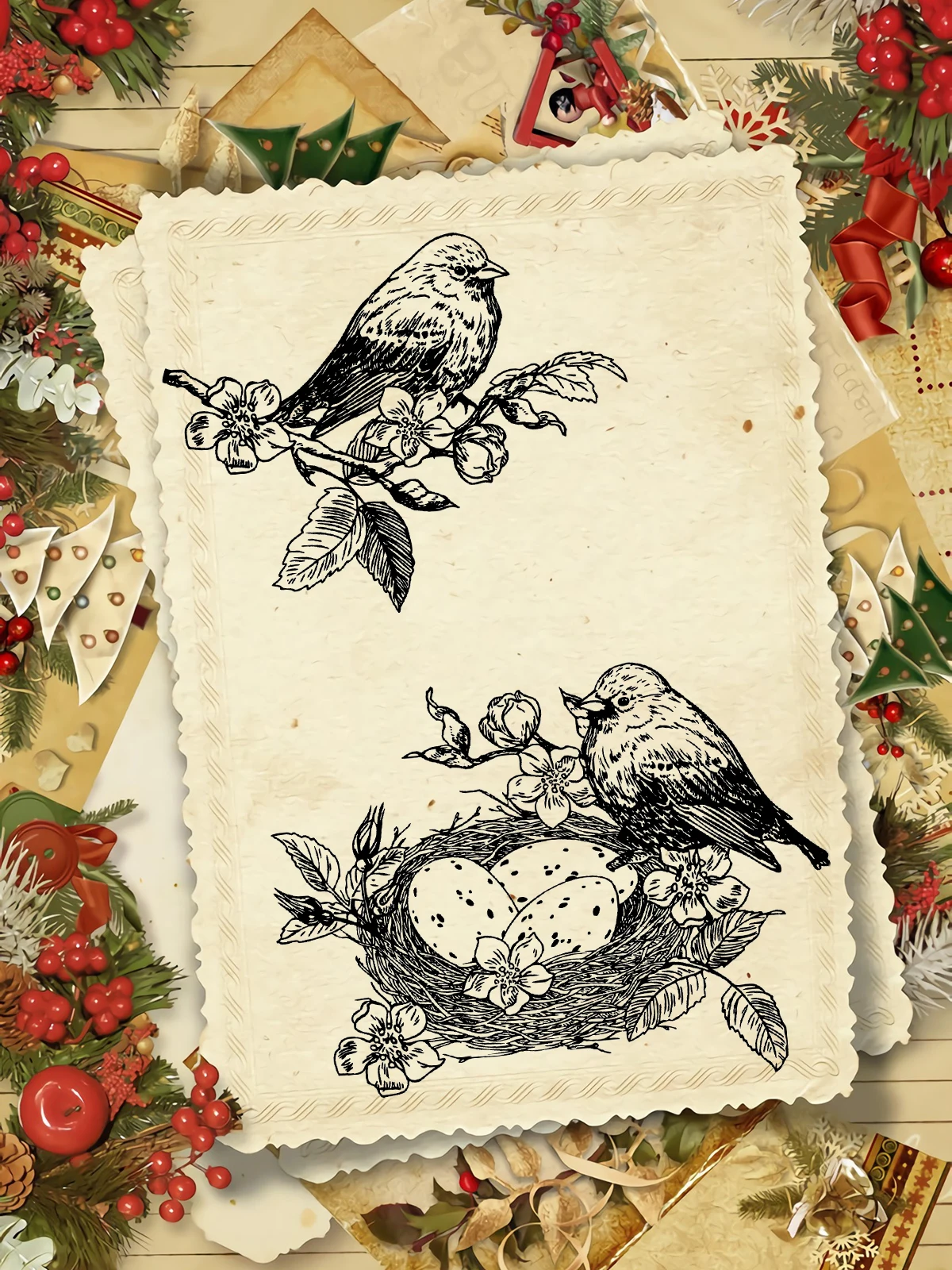 AZSG Vintge Birds wyczyść znaczki dla majsterkowiczów papier do scrapbookingu tworzenie kartek Album zabawa dekoracyjna silikonowa pieczątka Craft