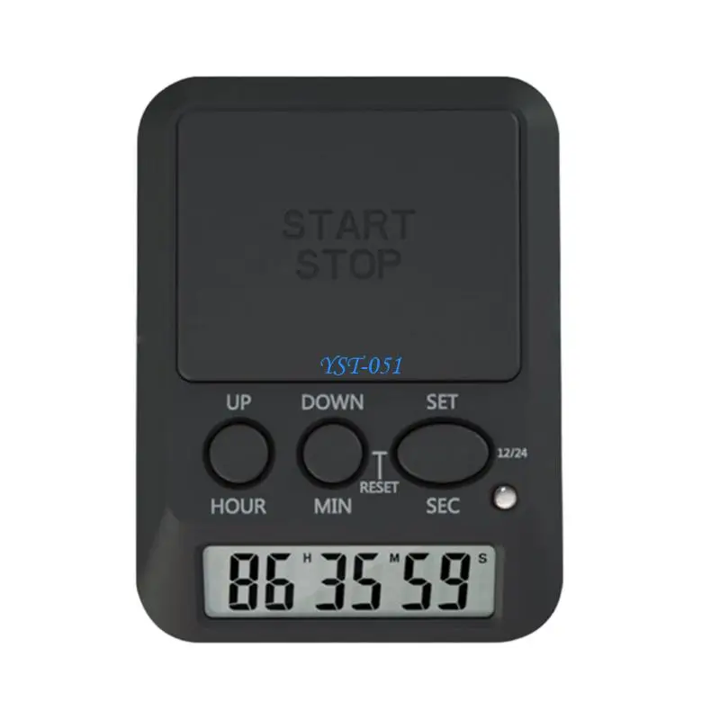 E15A Digital Countdowns Timer with Large LCD Screen Plastic for Kitchen Gyms & Office