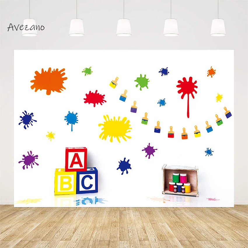 

Avezano Backdrops for Photography Graffiti Kindergarten Back to School Baby Birthday Portrait Background Photo Studio Decoration