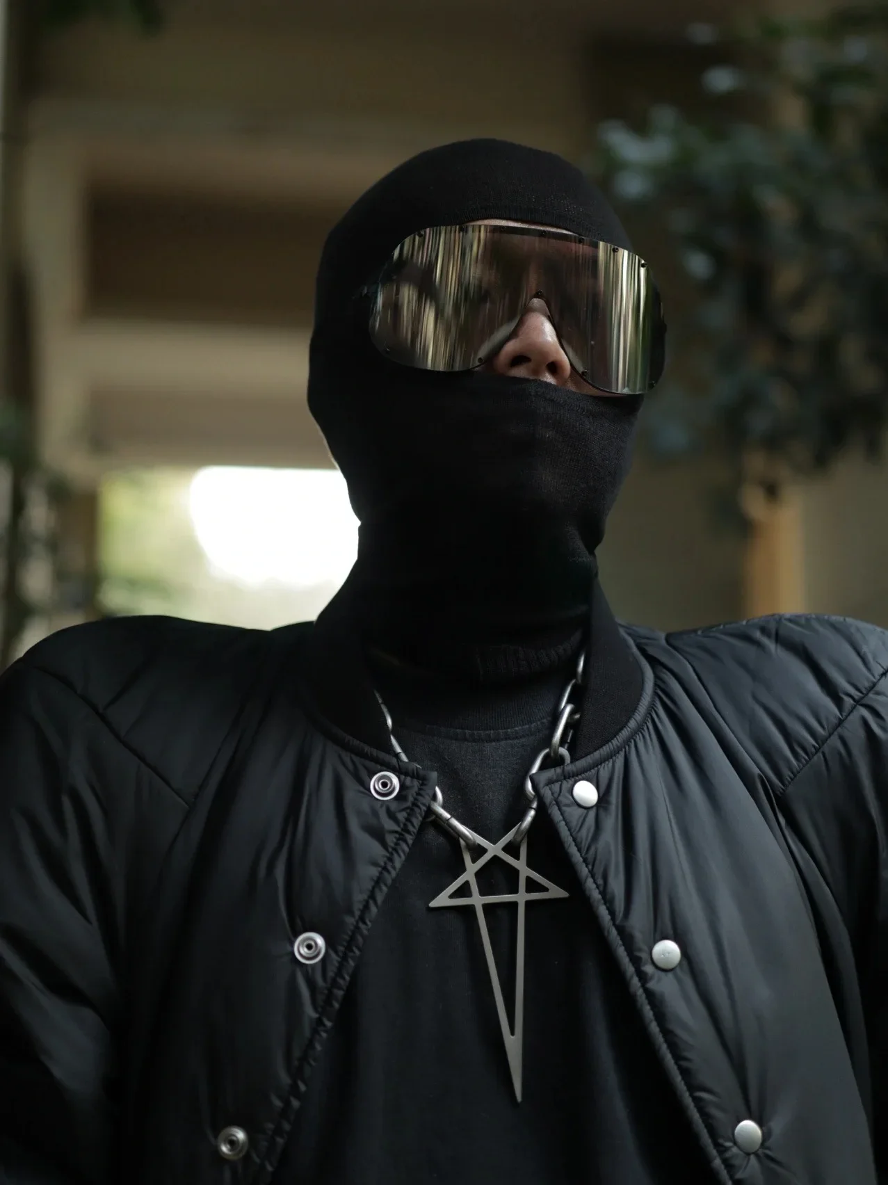 High version rick pentagram retro silver ro necklace niche men's accessories fashion owens high-end temperament