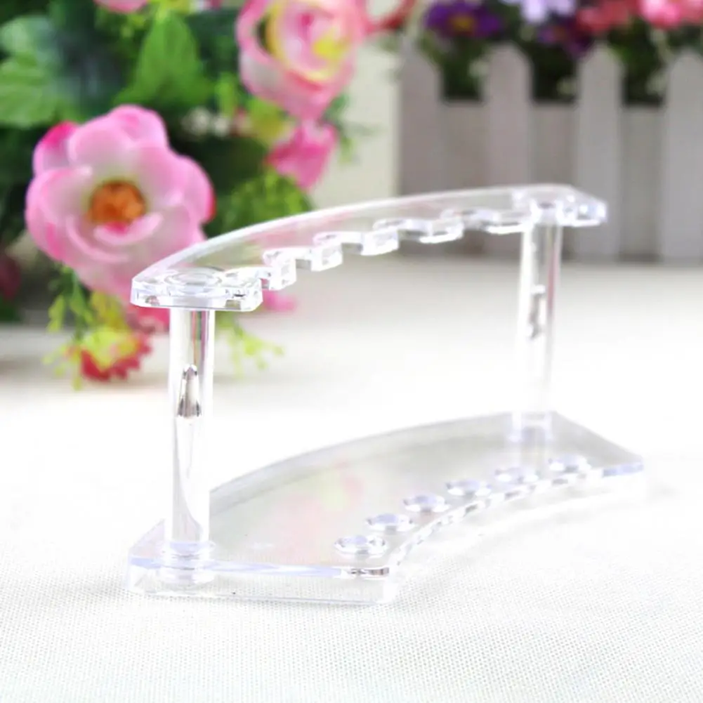 Soporte de exhibición transparente para bolígrafos, organizador de 6 posiciones para pinceles de maquillaje, almacenamiento