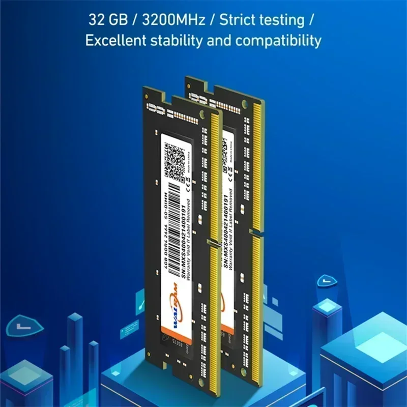 WALRAM Memoria Ram DDR3 1600MHz DDR3L 8GB 4GB DDR4 16GB 3200MHz 2666MHz 2400MHz 1.2V 1.5V محمول دفتر Sodimm الذاكرة الداخلية