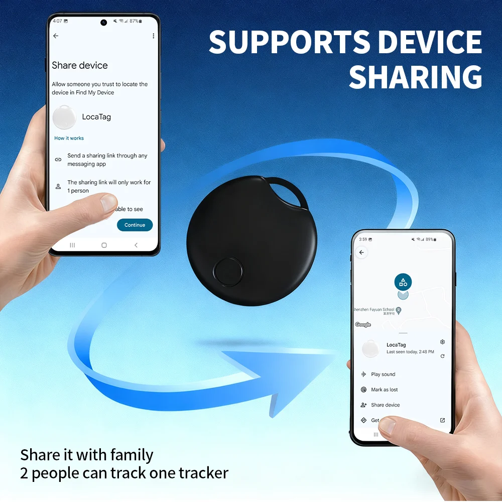 1/4 قطعة جهاز تعقب أندرويد محمول لمكافحة الضياع لتطبيق Google Find Hub لتحديد موقع العلامة الذكية لجهاز Pixel Motorola GMS Finder #2