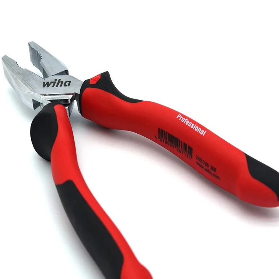 WIHA 26713 200mm Universal Pliers Professional High-leverage Wire Cutters Suitable for Flat and Round Cables Hand Tools