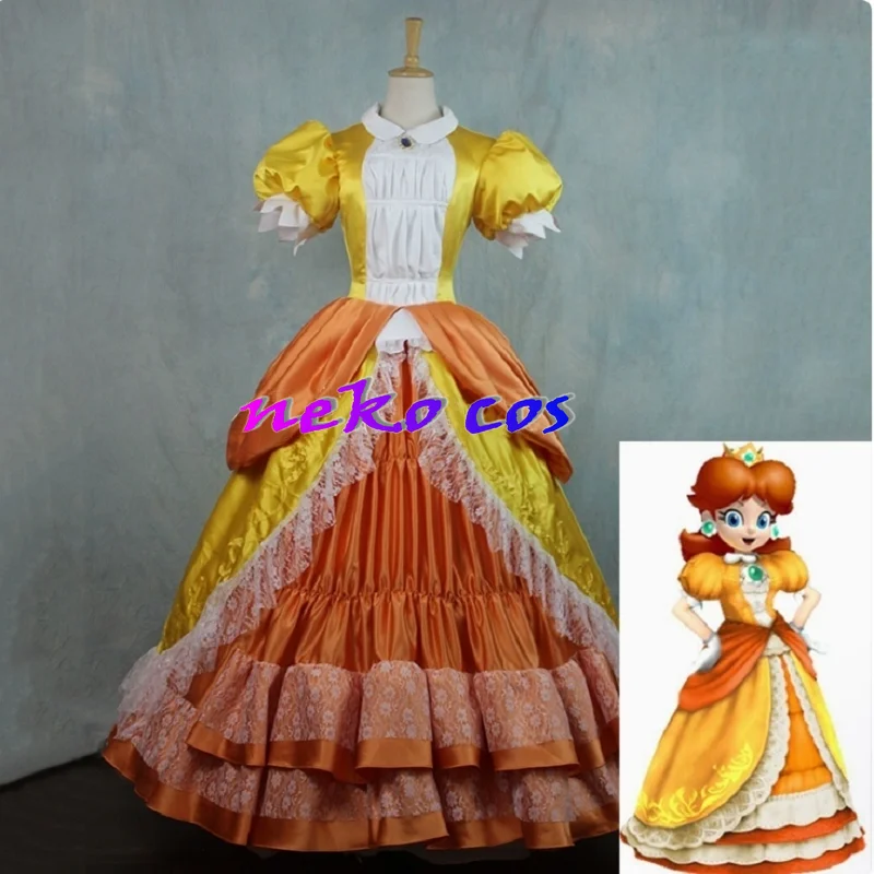 

nekocos Princess Daisy dress Cosplay clothing Custom Size