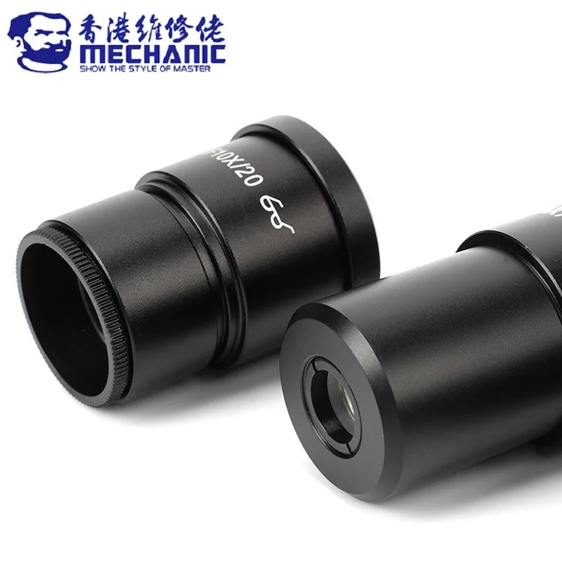 MECHANIC WF Series Electronic Stereo Microscope Glass Eyepieces FMC Permeable Coating Non-adjustable Optical Wide Angle Lens