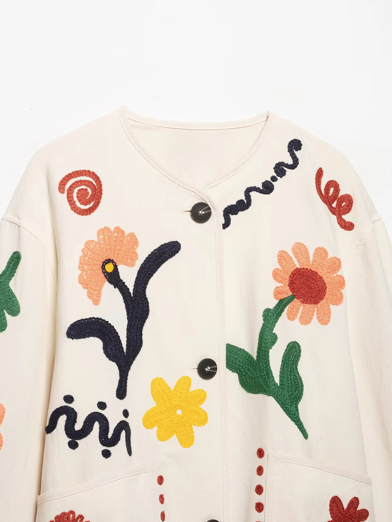 KONDALA Vintage Mode 2026 Elegante Damenjacke mit Blumenstickerei Lässige Moderne Schicke Damen-Streetwear Herbst Mujer Oberbekleidung – Detail 19