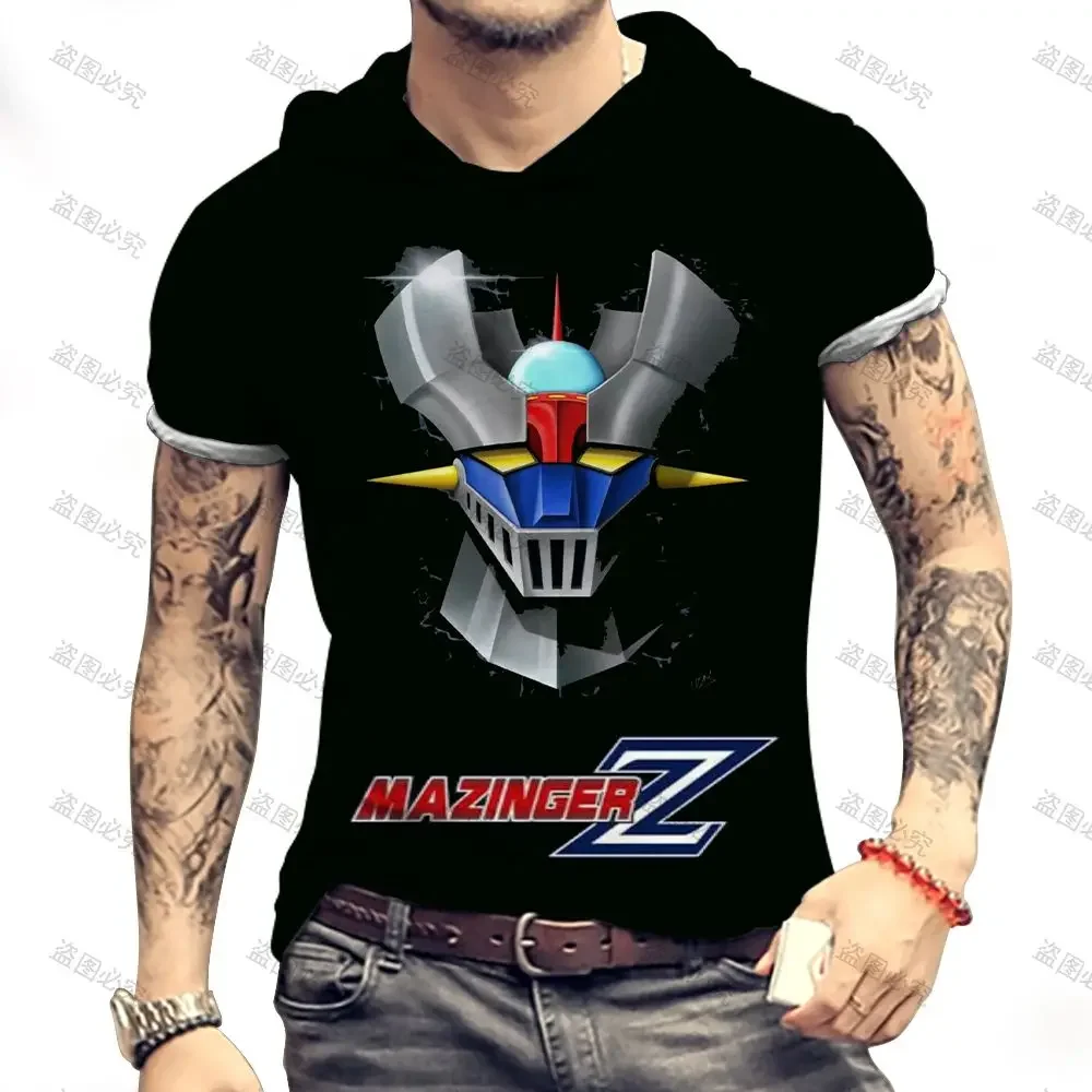 

Mazinger Z Y2k Men's Hooded T-Shirt Fashion Oversized Harajuku Style High Quality Hip Hop Clothing Essentials Anime 2022 New 3XL