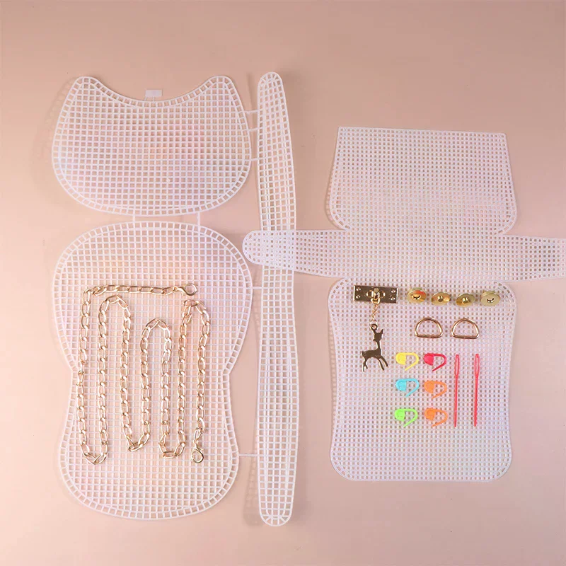 Kit Bag Plastic Auxiliary Weaving Mesh Grid Helper Handbag Shoulder Bagf Net Cover Diy Accessories
