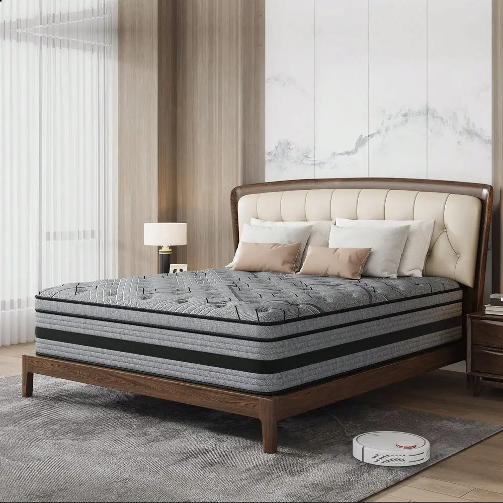 12 InchTwin, Full, Queen, King Size Mattress, Hybrid Mattress In A Box With Gel Memory Foam, Individually Wrapped Pocket Coils