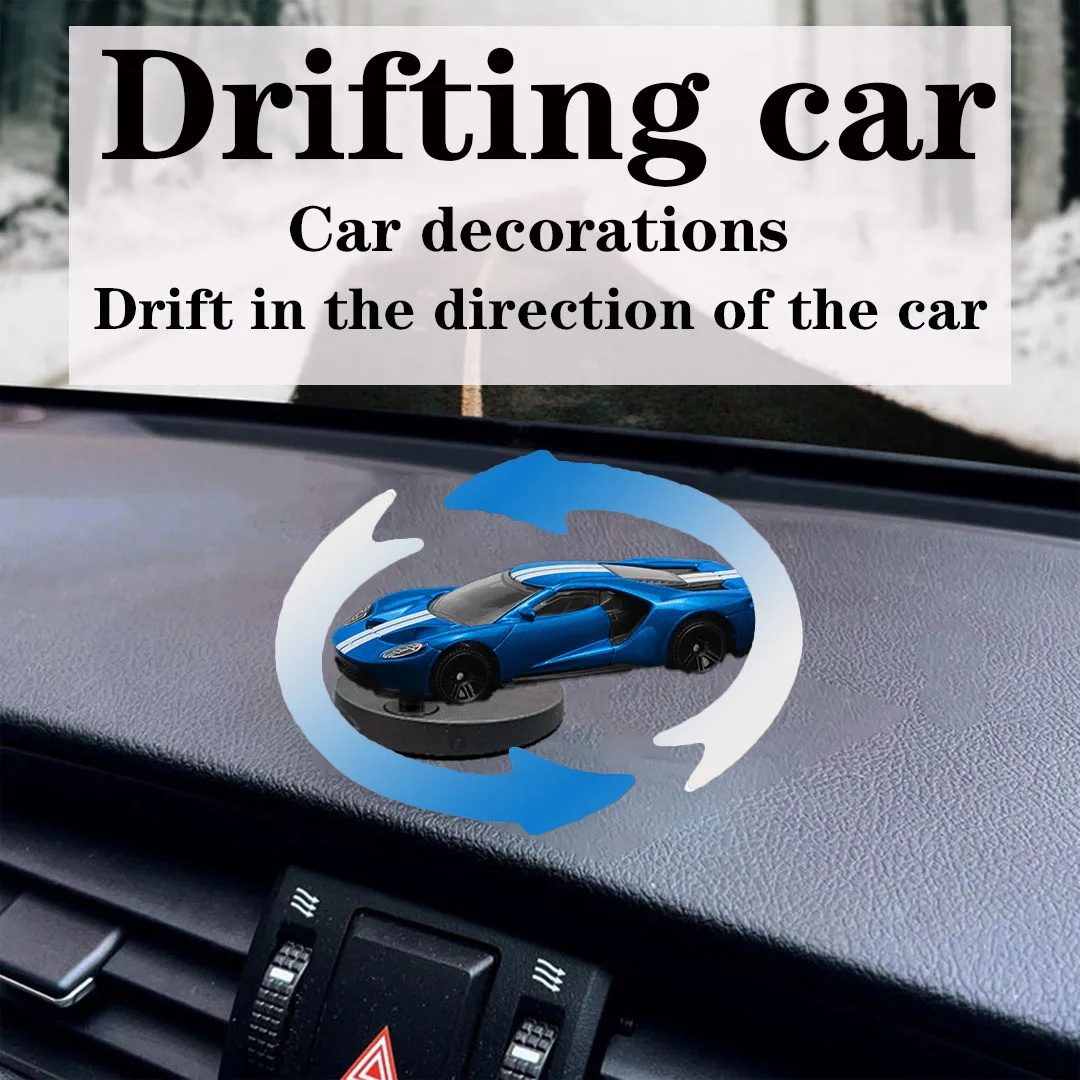 

For Ford GT car ornaments, drifting car models, rotatable 1:64 alloy sports car racing models, center console decorations