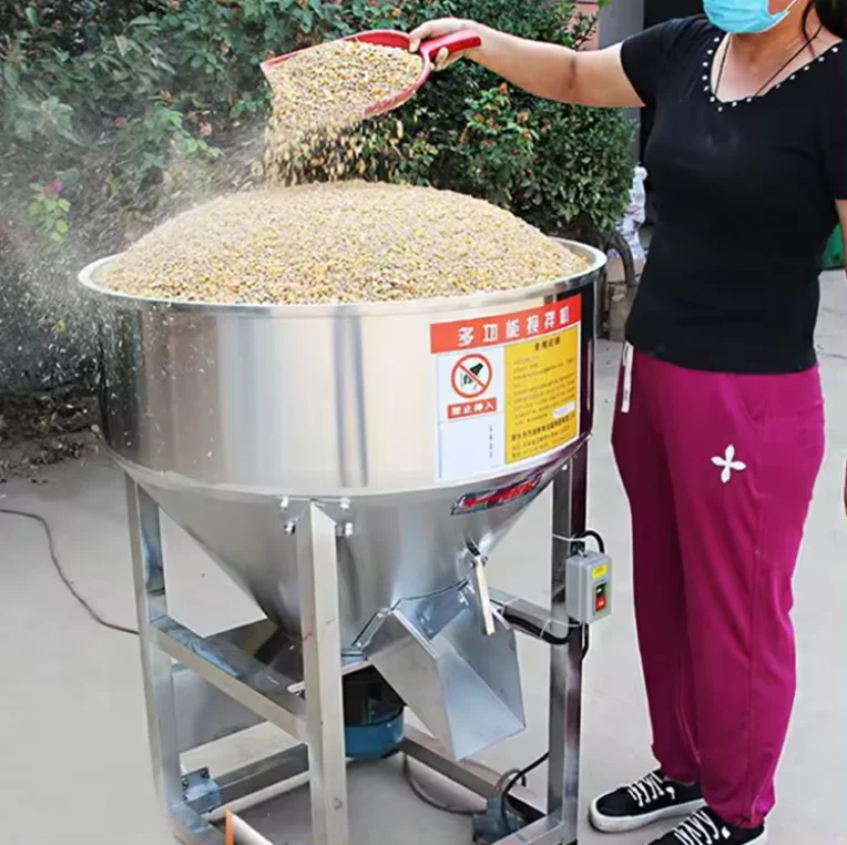 Stainless Steel Feed Mixer Total Mixed Ration Ranch fisonds wheat pingfarm chickenfarm seedcoating powder mixture  aquatic