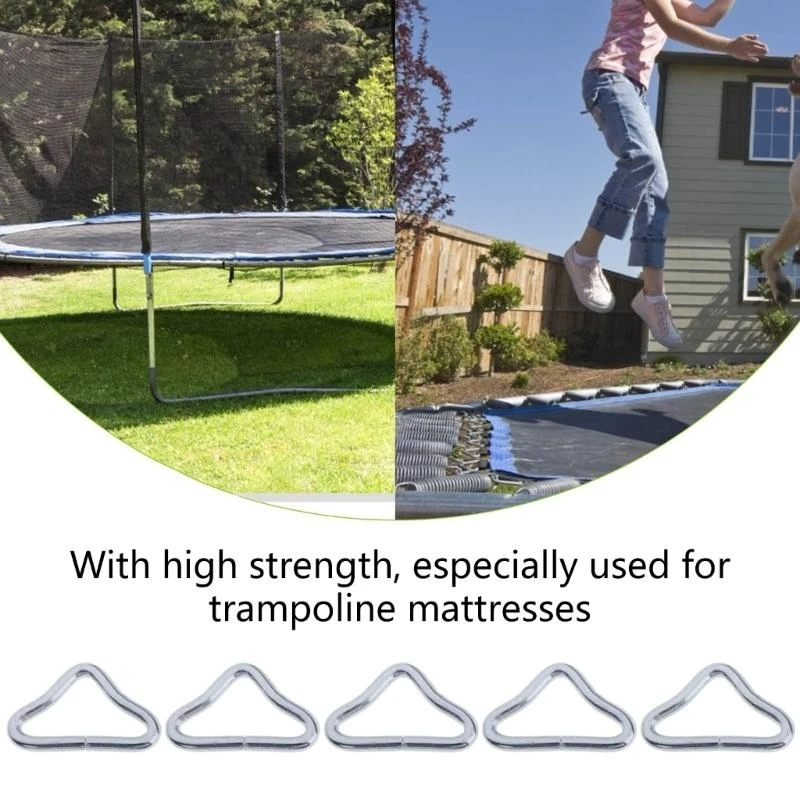 

5Pcs High Strength V Rings for Trampoline Replacement Repair Triangle Buckle