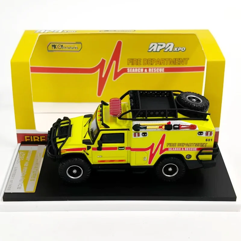 

Литой под давлением масштаб 1:64, сплав H2, скорой помощи, внедорожник, модель автомобиля, готовый продукт, имитация коллекции игрушек, подарок, статический дисплей