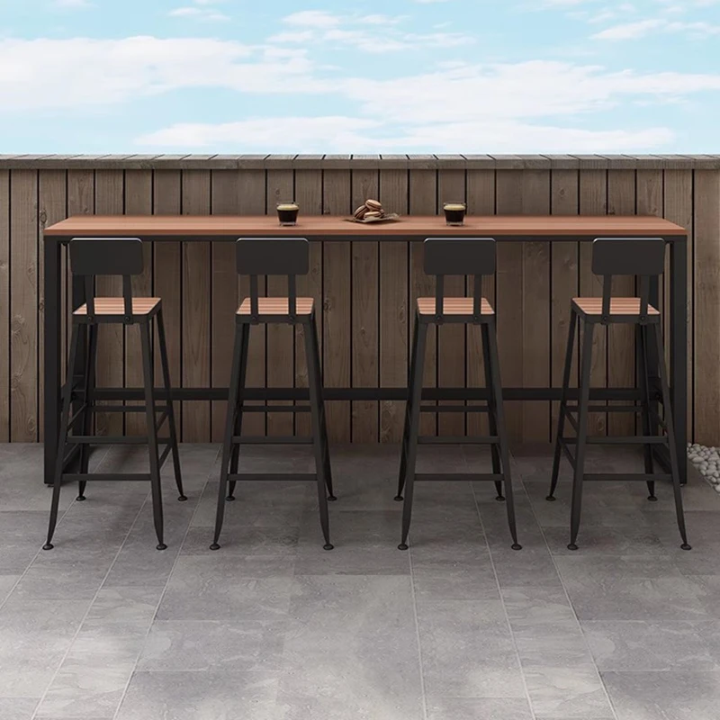 Outdoor Cocktail Bar Dining Table Reception Coffee Party Design Bar Counter Table Nightclub High Duvara Masa Lounge Furniture