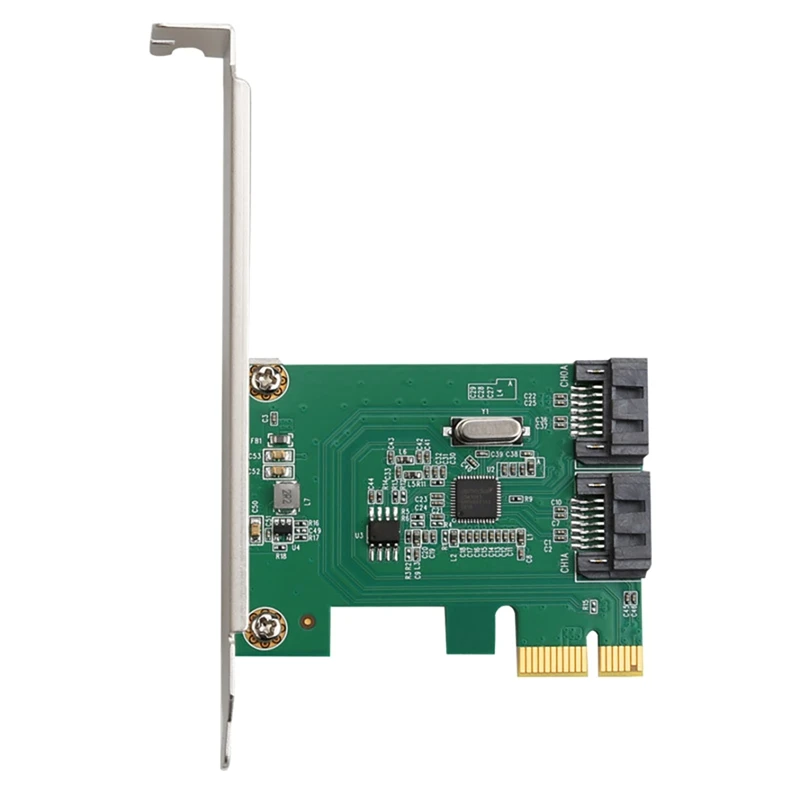 Pcie 2.0 X1 To 2 Port SATA3.0 Riser Card AMS1016 Expansion Card Converter Card image 3