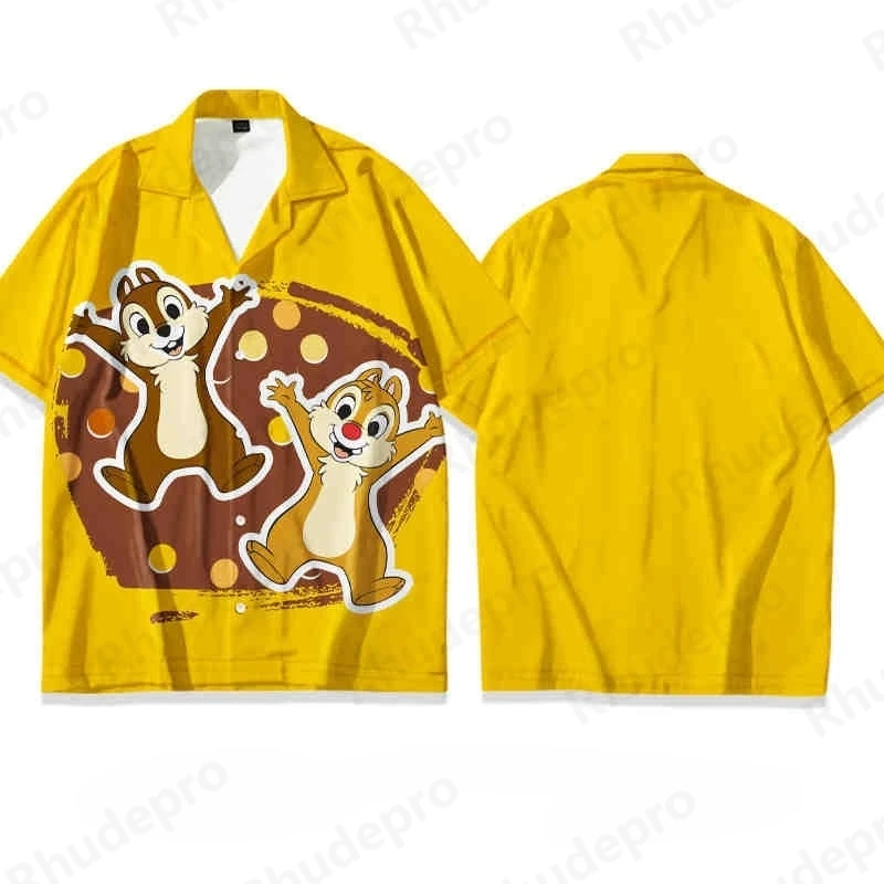 

Disney Summer Fashion Private Pluto Hawaiian shirts Men Women Clothes Temperament Hawaiian Shirt Street Trend Retro Boutique Top
