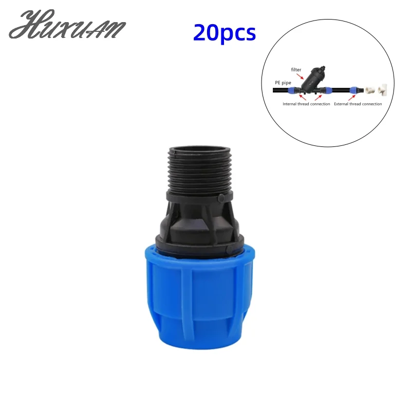 2pcs 20mm PE Pipe Quick Connector Elbow Reducing Water Pipe Joint Plastic Pvc Fittings