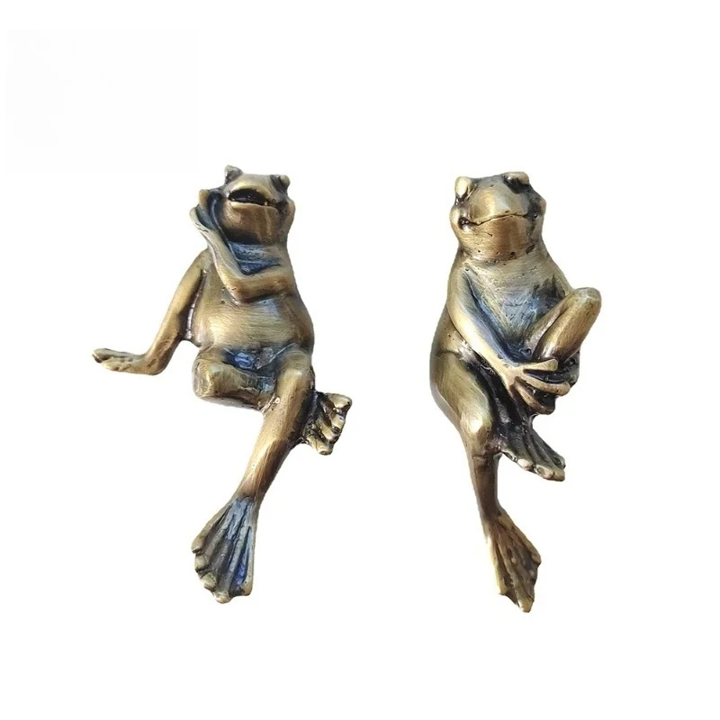 Frog Brass Cabinet Door Knobs Home Decor Dresser Knobs Nightstand Pulls Unique Furniture Pulls Animal Drawer Handles Hardware