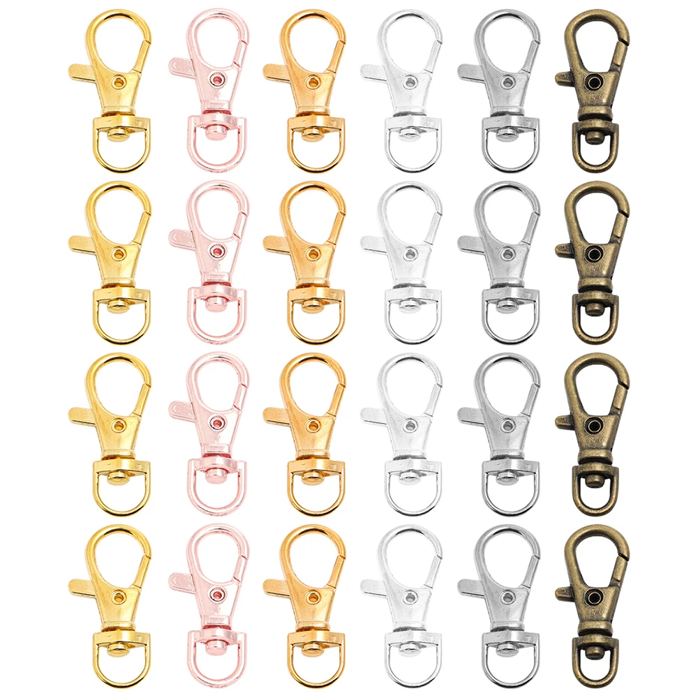 10Pcs/Lot Alloy Spring Buckle Keychains Lobster Clasps Hooks Key Ring Connector for DIY Keychain Lanyard Jewelry Making Supplies