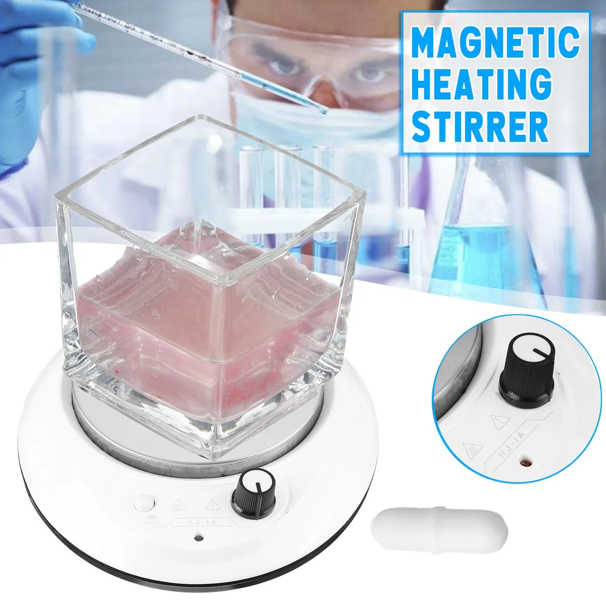 220V Magnetic Heating Stirrer Mini Magnetic Heating Agitator Stirrer Hotplate With Stir Bar EU Plug Laborator Stirrering Machin