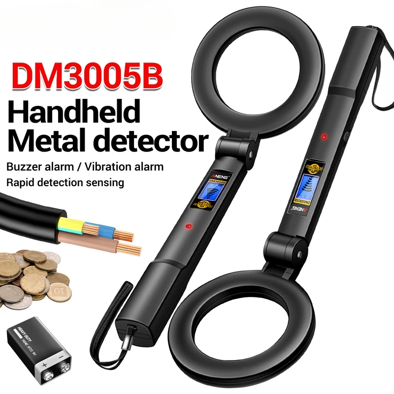 DM3005B handheld metal detector is a professional security inspection tool that can detect black and non-ferrous metals