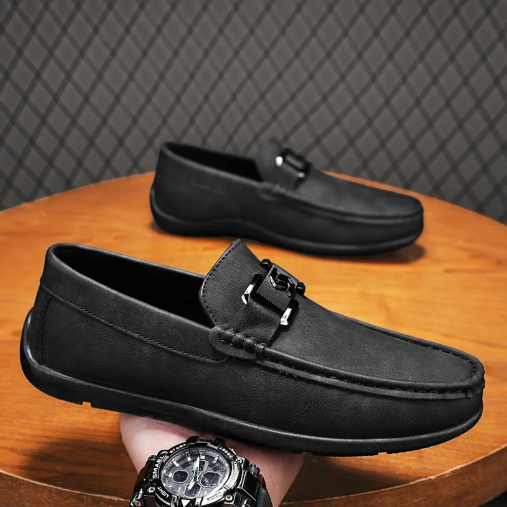 New Fashionable All-Match English Style One-Step Boots Casual Shoes Men's Shoes