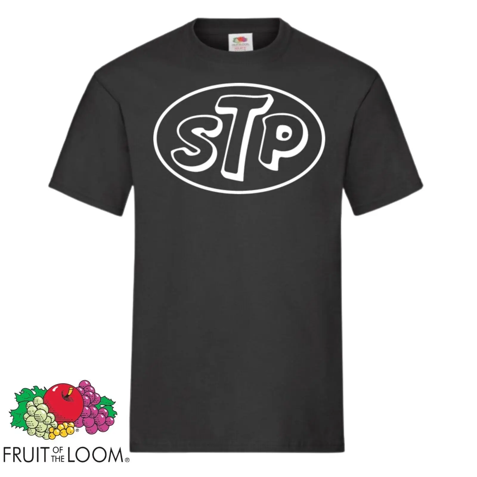 Mens STP Logo Motor Oil Logo T Shirt Racing Speedway Motorcycle Biker Shirt