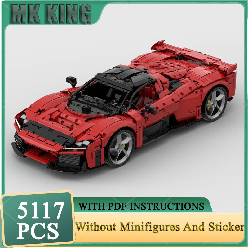 

Супер спортивный автомобиль Moc Building Bricks F80 Champion Speed Cars Модель здания Технологии Модульный блок DIY Игрушка Праздничные подарки