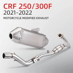 For off-road motorcycle CRF250 CR250F CRF250L front exhaust pipe Slip onT148 full exhaust system 2021 2022