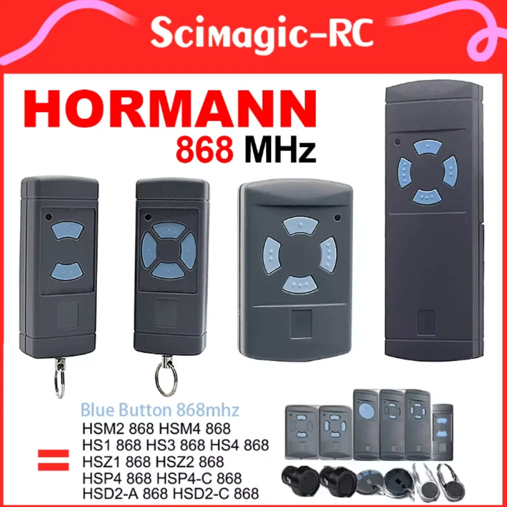 HORMANN Remote Control 868 MHz HORMANN HSM2 HSM4 HSE4 HSE2 HS1 HS2 HS4 Garage Gate Remote Control 868.35MHz Handheld Transmitter