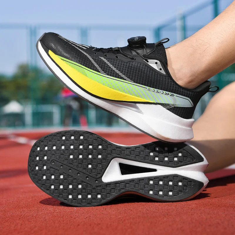 Men's Women Children Boys Girls Casual Running Shoes Teens Rotating Button Black Slip Resistant Outdoor Casual Sports Sneakers