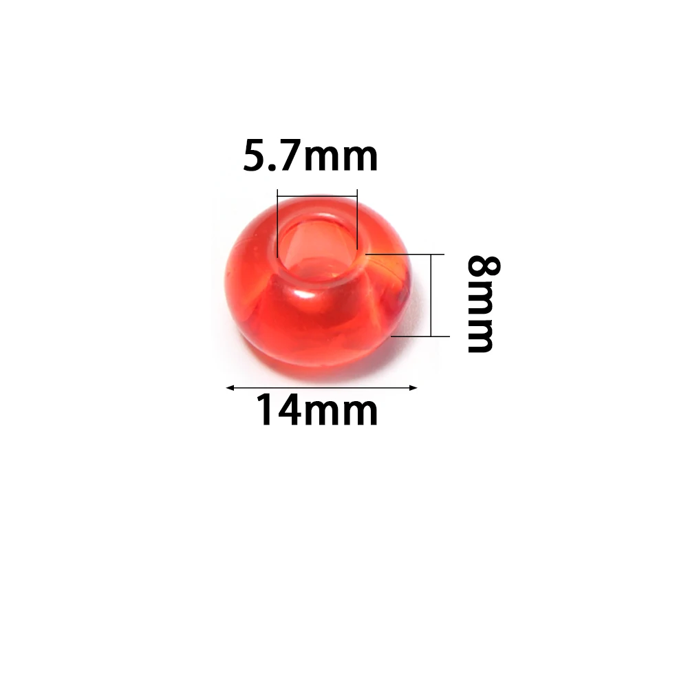 50 Stück/Set Transparente Bunte Rad-Acrylperlen mit Großem Loch Lose Abstandsperlen für DIY-Handarbeiten Schlüsselanhänger Armband Schmuckherstellung – Detail 1