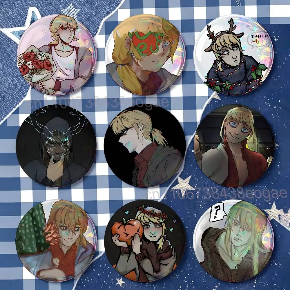 L-Lawrence Oleander B-BTD Badges Round Nijigen Otaku Culture IP peripheral products 58mm 44mm 32mm 75mm 25mm Mini