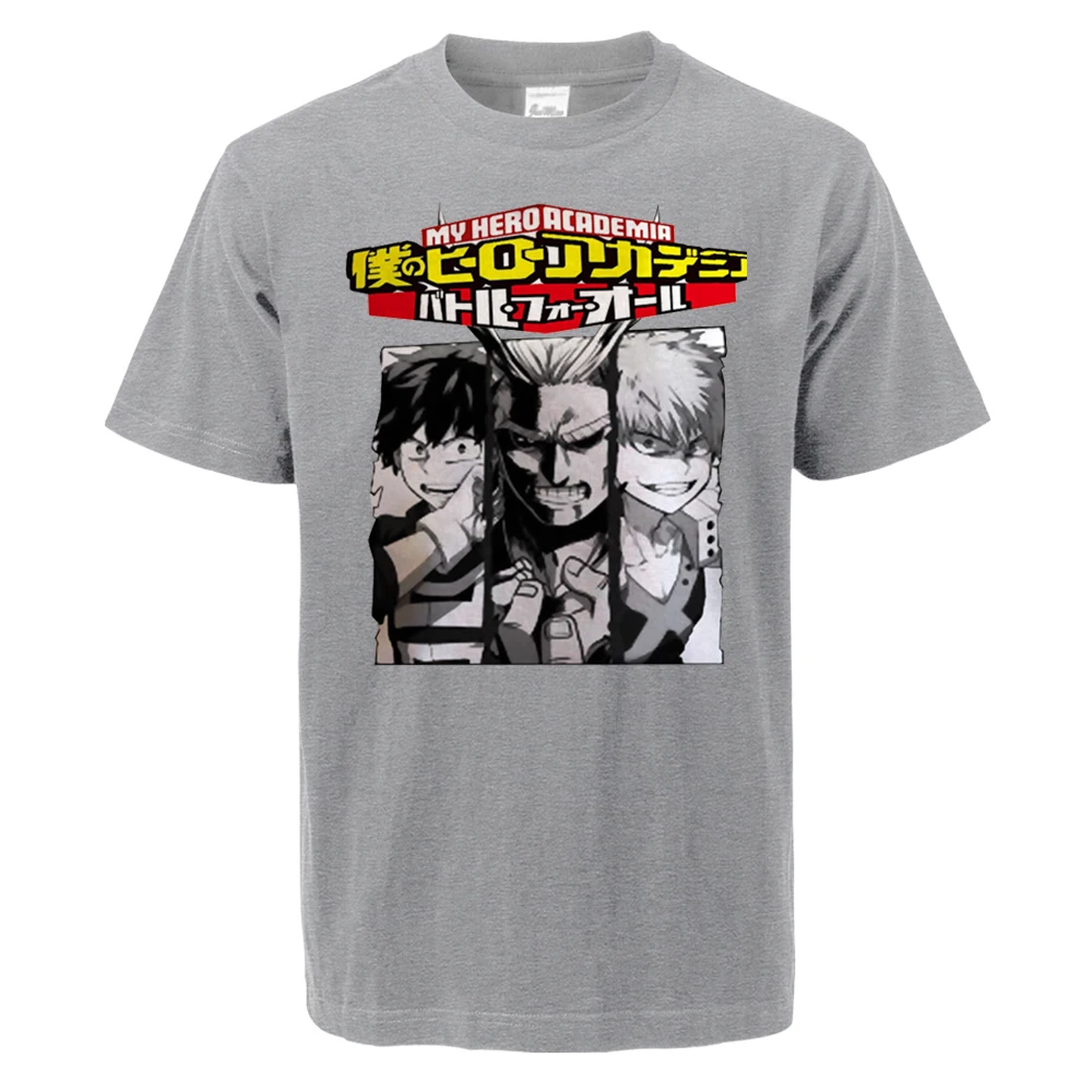 My Hero Academia Deku Bakugou All Might Anime 2024 Summer Unisex Tshirt Hip Hop Crew Neck Top Tees Unisex Short Sleeved T-Shirt