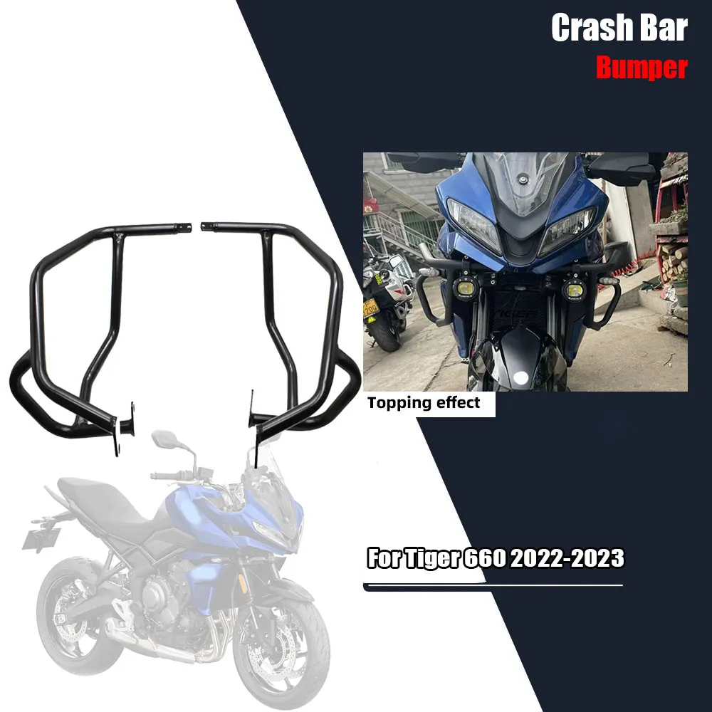 Crash Bar Engine Guard Bumper for Tiger 660 2022-2023 Motorcycle Modification Guard Frame Sliders Bumper Falling Protector