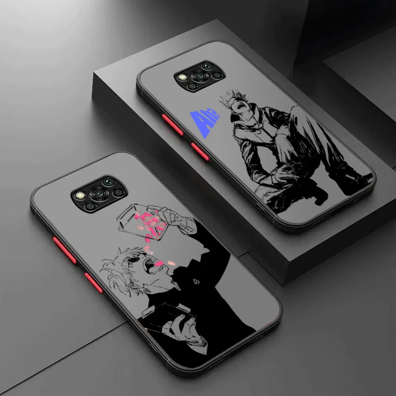 J-Jujutsu K-Kaisen G-Gojo Frosted Translucent For Xiaomi Mi Poco X5 X4 X3 M6 M5S M5 M4 M3 F5 F4 F3 GT Pro 5G Matte Phone Case