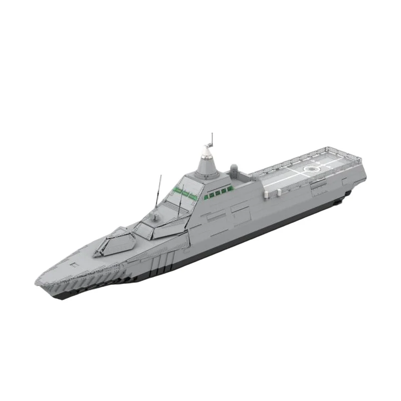 Stealth Light Frigate Model MOC Building Bricks War Equipment Modular Technology Gifts Holiday Assemble Children Toys Suit
