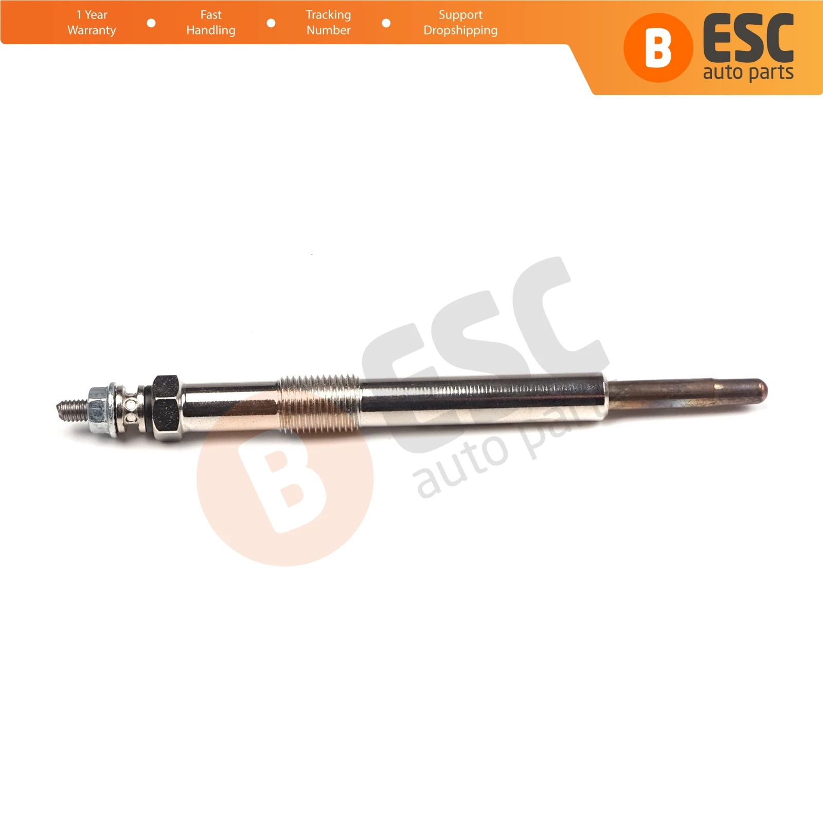 ESC Auto Parts EGP19 1 Piece Heater Glow Plugs GX117, 596064, GN054, 0100226492 for Ford Citroen Peugeot Fiat.