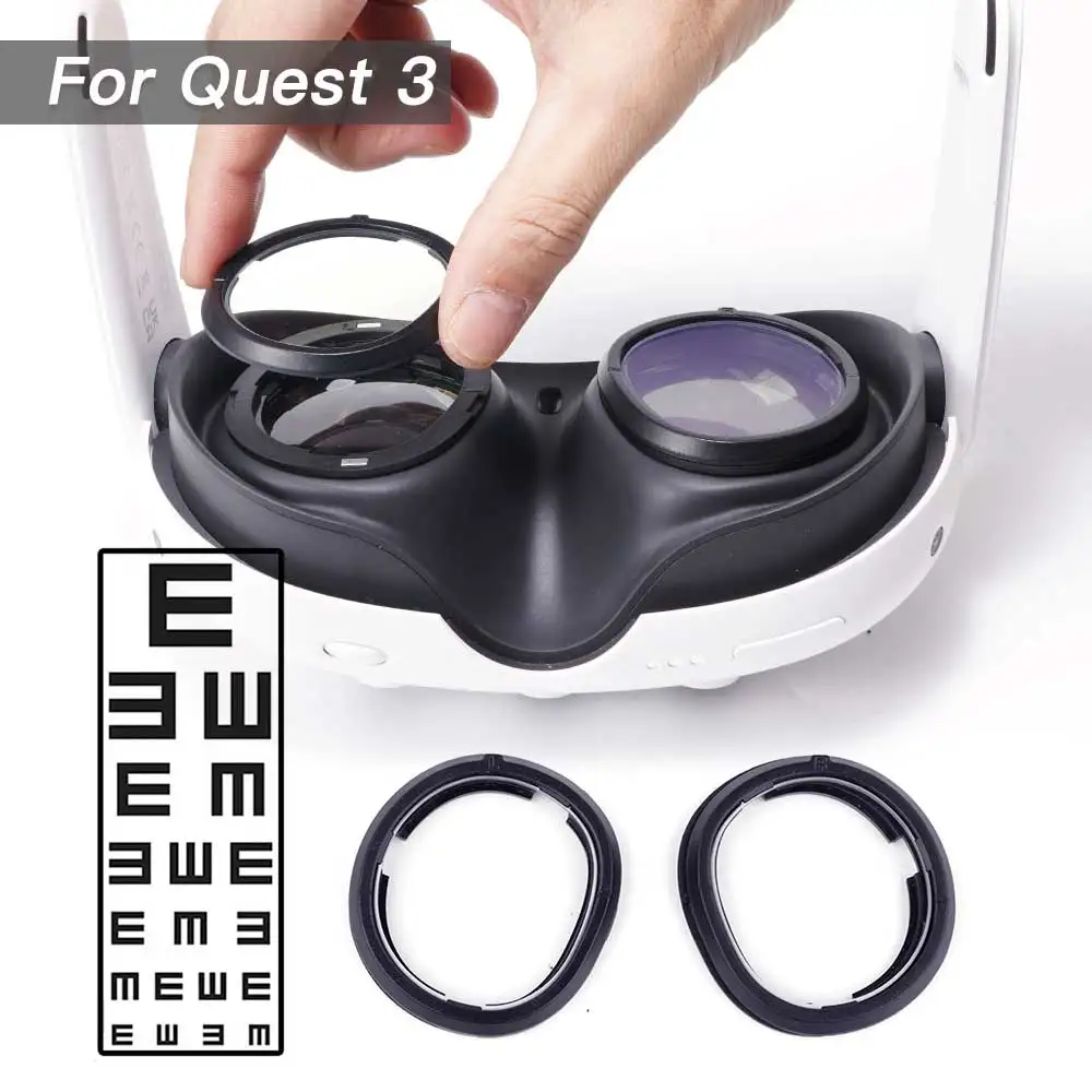 Magnetyczne soczewki do Meta Quest 3, akcesoria do okularów VR, soczewki korekcyjne do krótkowzroczności, dalekowzroczności, anty-niebieskie światło, antyrefleksyjne, okulary VR z soczewkami