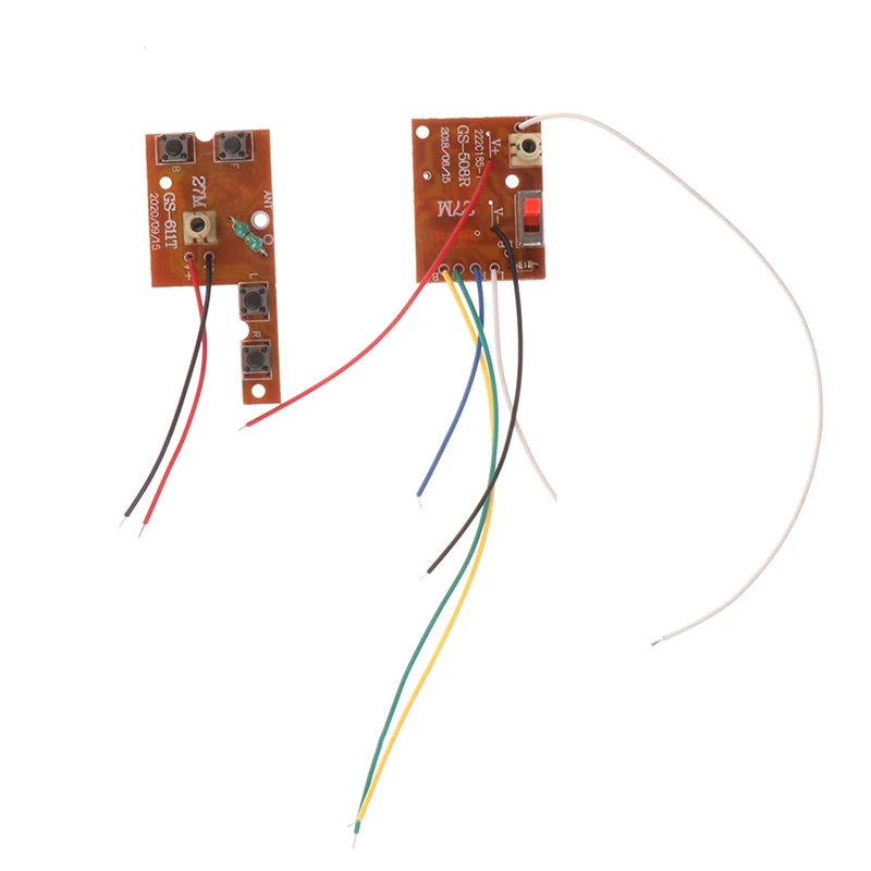 1Set 4CH RC telecomando 27MHz circuito PCB trasmettitore e scheda ricevitore con sistema Radio Antenna per auto camion giocattolo