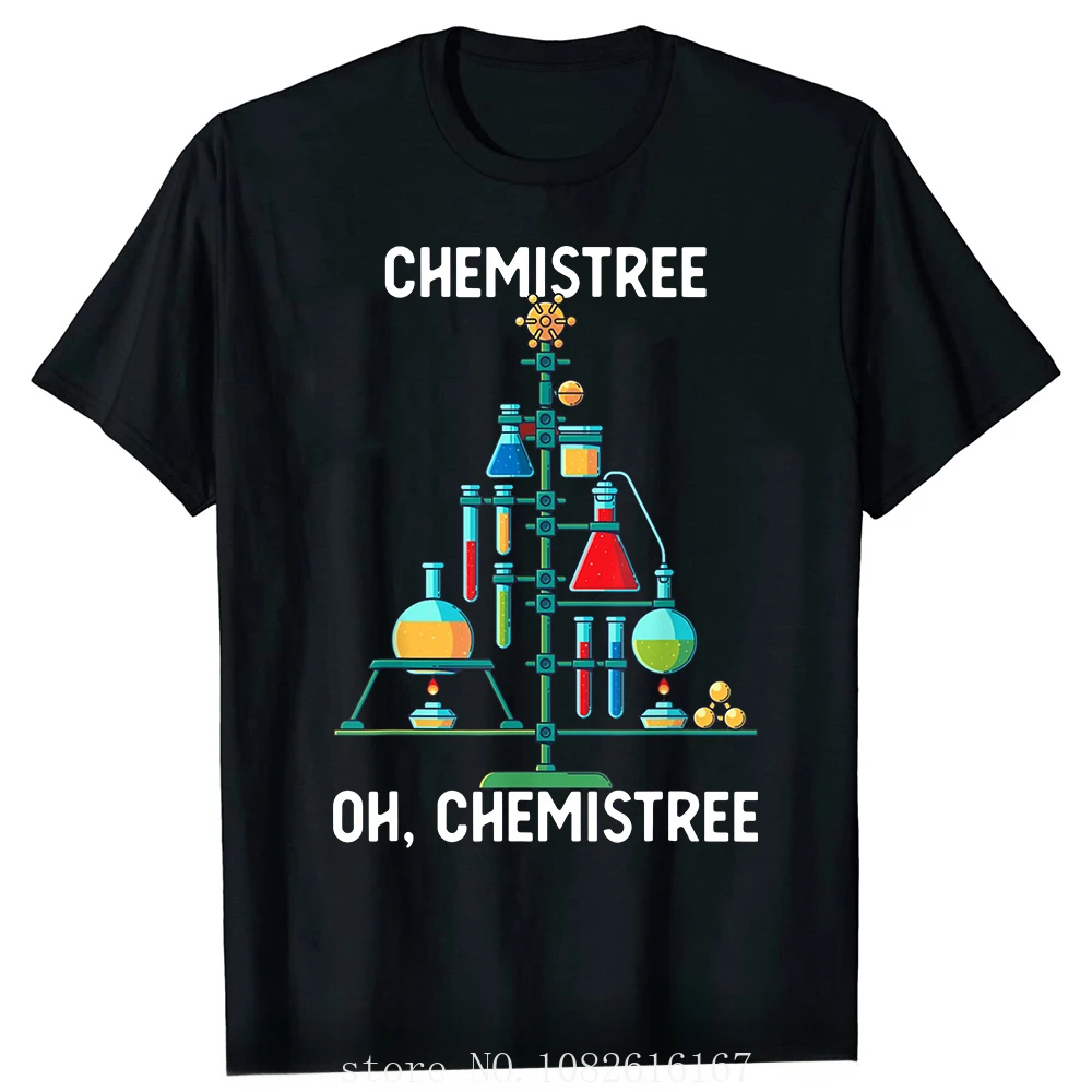 Sleeve Xmas Gifts T-shirt Men Chemistree T Shirt Funny Chemistry Science Christmas Graphic Cool Vintage Streetwear Short