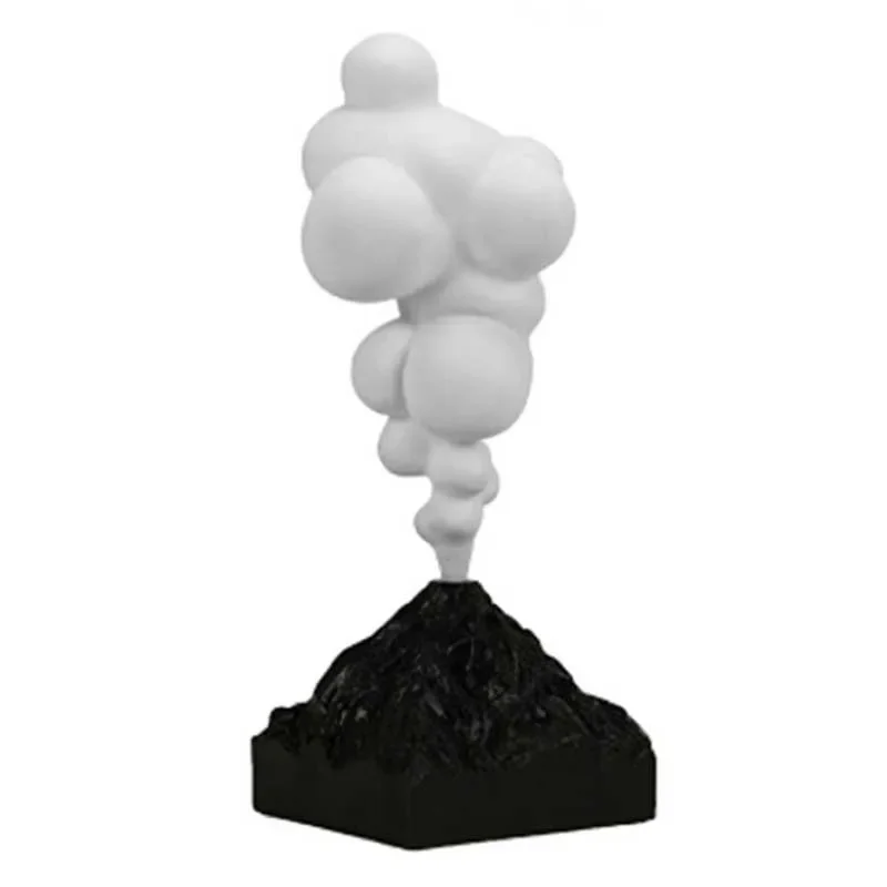 Modern minimalist black and white creative fun volcanic eruption decorations, living room TV cabinet decorations