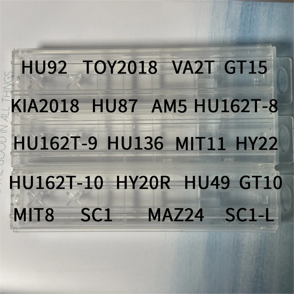 Hot Lishi 2in1 Tool HU92 TOY2018 VA2T HU162T-8 KIA2018 HY20R HY22 GT15 MAZ24 AM5 MIT11 MIT8 HU49 GT10 SC1-L HU136 Locksmith Tool