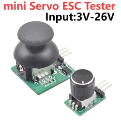 Mini DC 2.6V-26V 1-6S Battery Servo ESC Tester Integrated Step-down Circuit DIY Steering Gear Speed Controller Testing Module