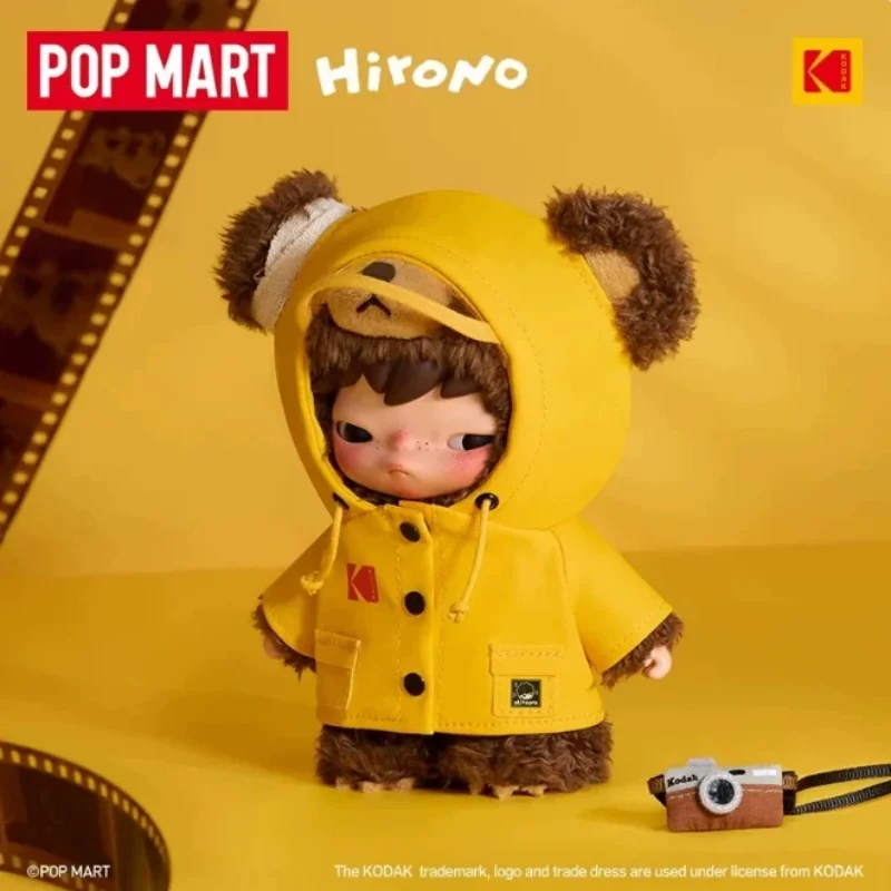 

Pop Mart Hirono X Fuzzy Brown Bear Yellow Raincoat Plush Pendant Hanging Card Collectible Figurine Bag DecorationBag Decoration